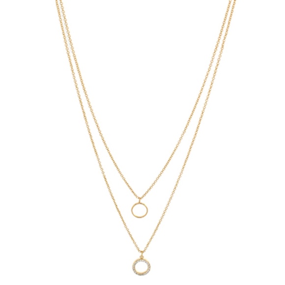 Layered Ring Duo Necklace - Picture 1 of 2